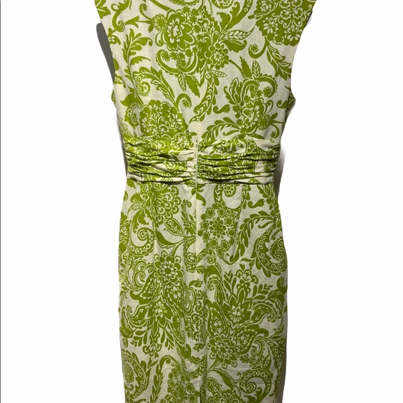 Jessica Howard Floral Lime Green Linen Dre… - Picture 3 of 5
